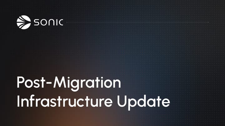Sonic Labs Post-Migration Infrastructure Update